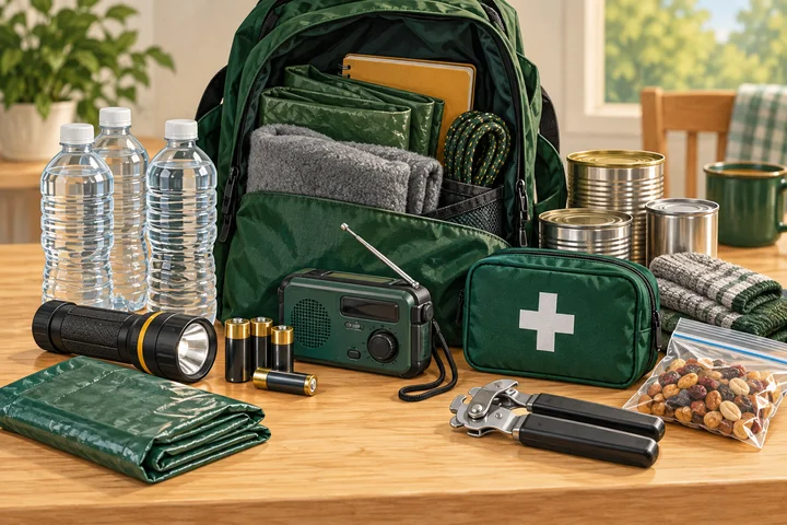 Emergency kit illustration